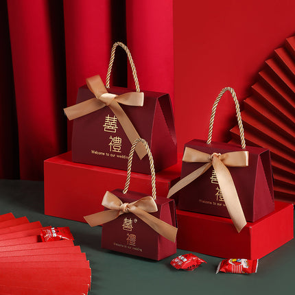 Wedding Candy Box Portable Chinese Style Wedding Candy Gift Box