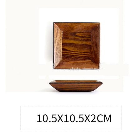 1PCS Square Wooden Plate Set Premium Acacia Wood Cake Plate Dishes Dessert Serving Tray Wood Sushi Plate Dinnerware Tableware