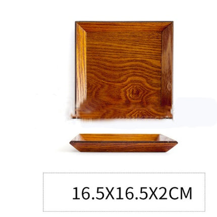 1PCS Square Wooden Plate Set Premium Acacia Wood Cake Plate Dishes Dessert Serving Tray Wood Sushi Plate Dinnerware Tableware