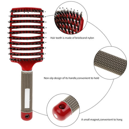 Hairbrush Anti Klit Brushy Haarborstel Women Detangler Hair Brush Bristle Nylon Scalp Massage  Teaser Hair Brush Comb