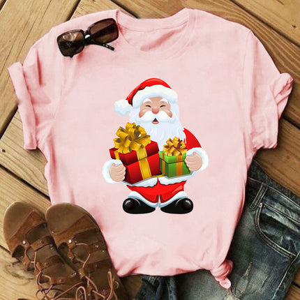 Christmas Print Ladies  Short Sleeve