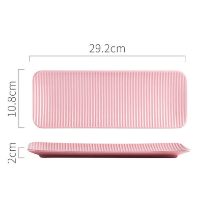Japanese Creative Sushi Plate Pottery Long Plate