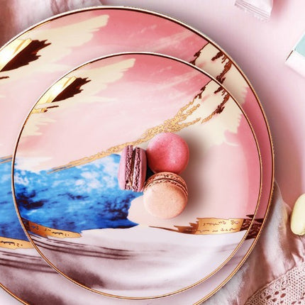 Watercolor Dessert  Plates