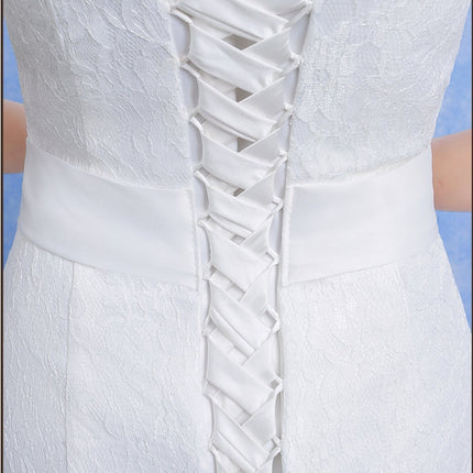 Wholesale new bride wedding fashion lace fishtail skirt Slim Skinny tail wedding dress D92