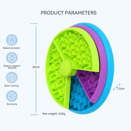 Slow Food Bowl Anti Choking Cat Bowl Dog Basin Puzzle Feeder Healthy Pet Rotating Game Board Pet Products