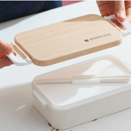 Rectangular wooden lunch box student lunch box