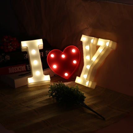 26 Letters White LED Night Light Marquee Sign Alphabet Lamp
