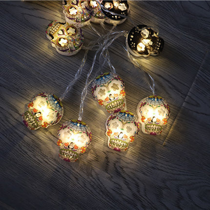 Halloween Skull LED Light String Horror Atmosphere