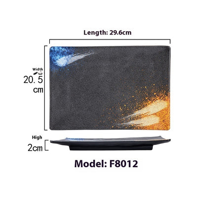 Rectangular Plate Creative Retro Hotpot Restaurant Tableware