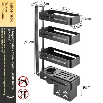Kitchen Punch-free Multi-functional Storage Space-saving