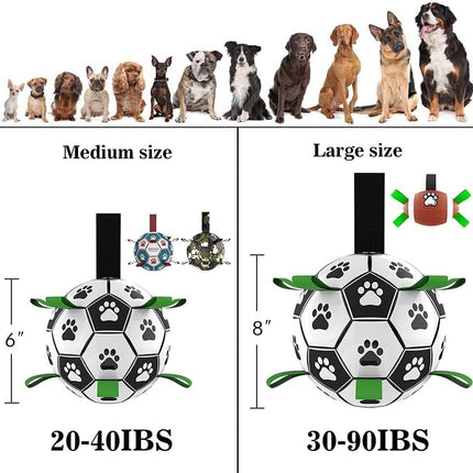 Interactive Dog Football Toy Soccer Ball Inflated Training Toy For Dogs Outdoor Border Collie Balls For Large Dogs Pet Supplies