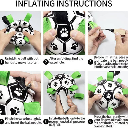 Interactive Dog Football Toy Soccer Ball Inflated Training Toy For Dogs Outdoor Border Collie Balls For Large Dogs Pet Supplies