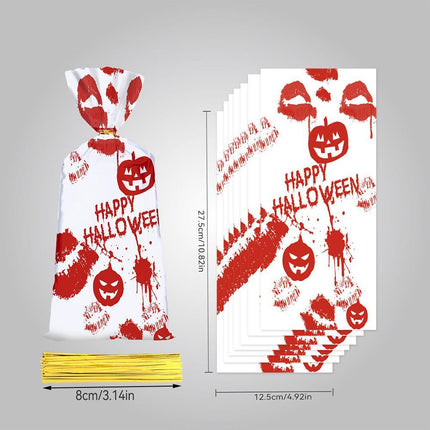 Red And White Halloween Drawstring Bag