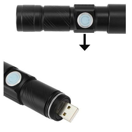 Mini Waterproof Rechargeable LED Flashlight With USB Charging