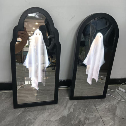 Ghost Holographic Mirror Halloween Decoration