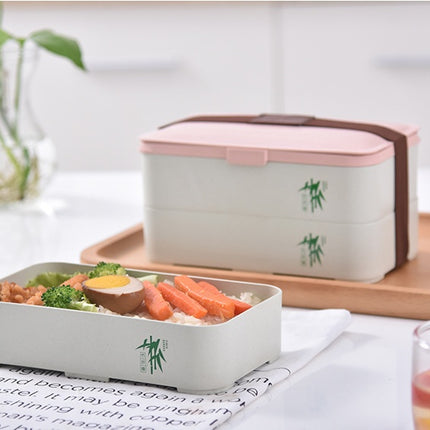 Eco-friendly bamboo 3-layer lunch box microwave safe bento