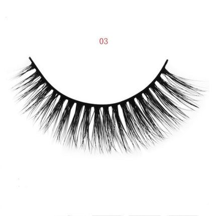 3D mink eyelashes 3 pairs of natural fiber long false eyelashes