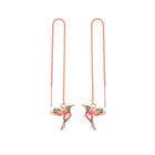 Fashion Jewelry New Unique Little Bird Drop Long Hanging Hummingbird Earrings For Women Elegant Girl Tassel Crystal Pendant Earring Jewelry