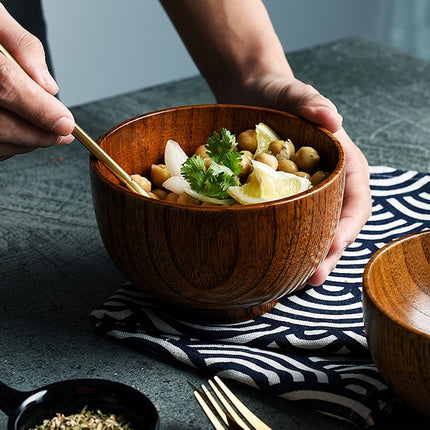 Retro Japanese style wooden tableware