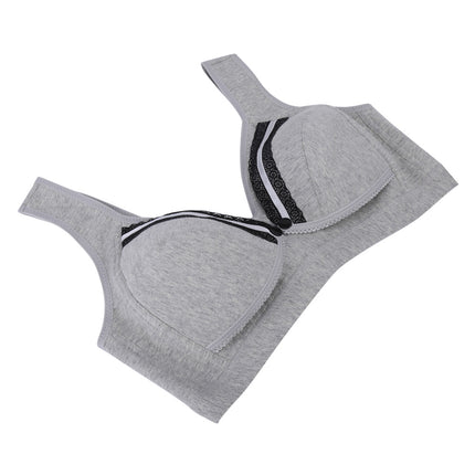 Cotton Maternity Nursing Breast Feeding Bras Prevent Sagging Pregnant Women Underwear(Gray L)