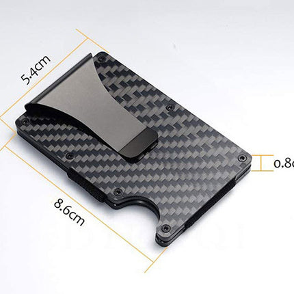 Carbon Fiber Package Wallet Multi-functional Metal Card