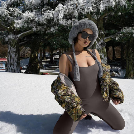 Women's Suspender Tank Top Tights