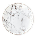 Light luxury golden rim marbled plate, salad dessert breakfast plate, round plate