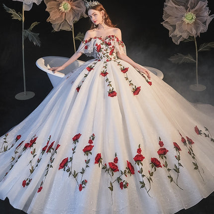 Temperament Bride Bra Trailing Mori Style Wedding Dress