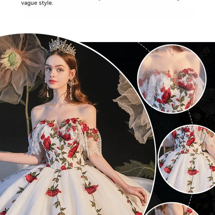 Temperament Bride Bra Trailing Mori Style Wedding Dress