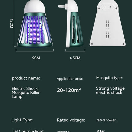 Household Automatic Bedroom Electric Shock Mosquito Killing Lamp