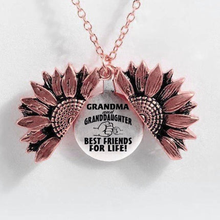 Sunflower Double-layer Lettering Necklace