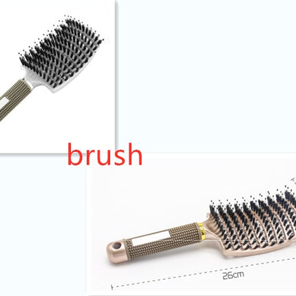 Hairbrush Anti Klit Brushy Haarborstel Women Detangler Hair Brush Bristle Nylon Scalp Massage  Teaser Hair Brush Comb