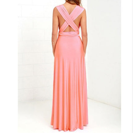 Women's Sexy Long Party Dress Club Floor-Length Summer Backless Bandage Maxi Dress Multiway Bridesmaids Boho Women Dress Vestidos