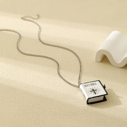 Stainless Steel Necklaces For Men Women Cross Bible Verses Pendant Christian Jesus Baptism Gifts Fashion Jewelry