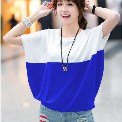Loose-fitting Batwing Sleeve Shirt Student Women's Short Sleeve