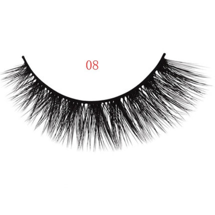 3D mink eyelashes 3 pairs of natural fiber long false eyelashes