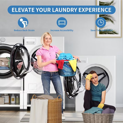 Washer And Dryer Pedestals With Storage Shelf,Assembly Required 2 Pack