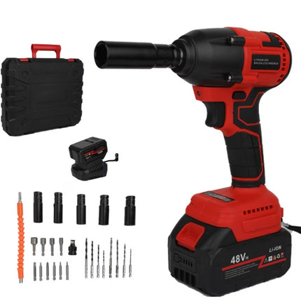 One Piece Portable 48V Cordless Impact Wrench, Cordless Drill Kit, Brushless Impact Wrench, Drill Kit With Batteries, Accessories And Toolkit For Car Tires, Electric Bikes, Garden Sheds