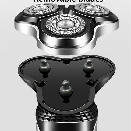 Electric Shaver Mens Razor Rotary Waterproof Pop-Up Beard Trimmer Wet Dry Cordless Nose Hair Cutting Barber Shaving Machine