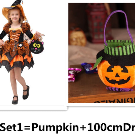 Halloween Children Costume Cosplay Witch Princess Dress
