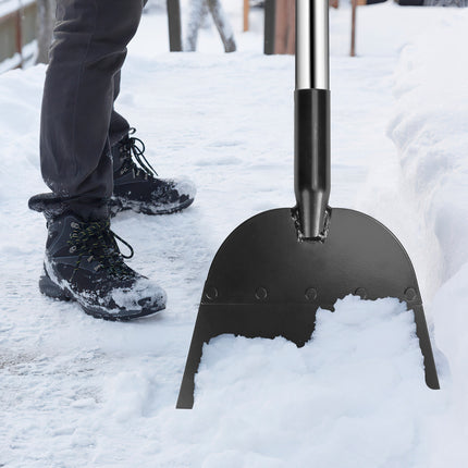 1Pc 53In Flat Snow Shovel Ice Scraper Manganese Steel Snow Ice Chopper For Walkway Pathway Driveway Ice Removal Gardening Cleaning Scraper Shovel For Weeding Lawn Edging