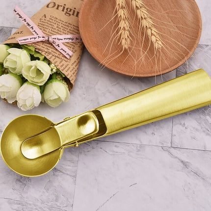 Rose Gold Brass Stainless Steel 430 Ice Cream Spoon