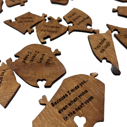 Reasons Why I Love You Wooden Heart Puzzle Romantic Love Jigsaw Puzzle Wedding Anniversary For Wife Husband Birthday Gifts Valentine's Day Gift