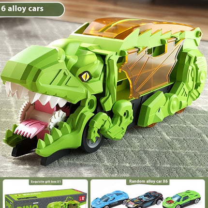 Dinosaur Swallowing Car Attack Tyrannosaurus Rex Deformation Toy