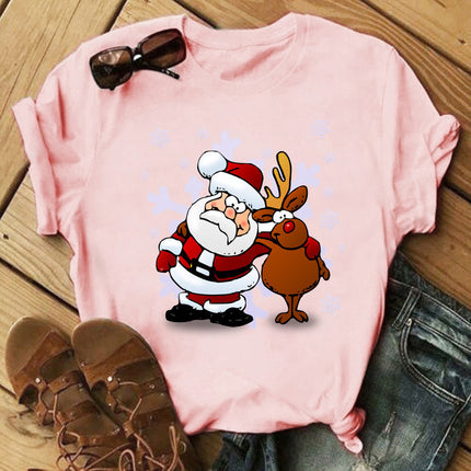 Christmas Print Ladies  Short Sleeve