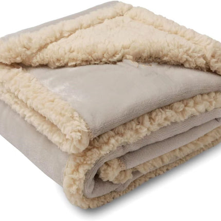 Flannel Cotton Wool Sherpa Thick Pet Blanket Dog Kennel