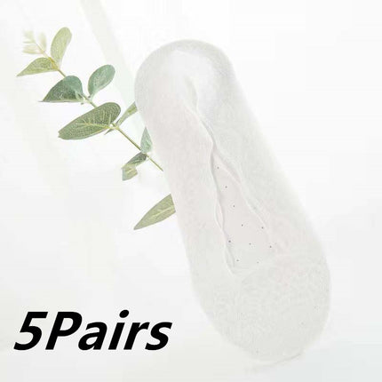 Shallow Mouth Ice Silk Silicone Non-Slip Socks
