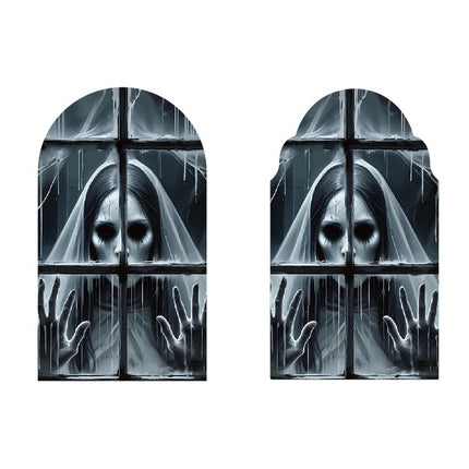 Ghost Holographic Mirror Halloween Decoration