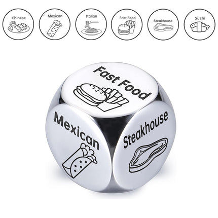 Funny Decision Dice Couple Lovers Date Night Games Party Toy Food Movie Decision Dice Valentine's Day Gift