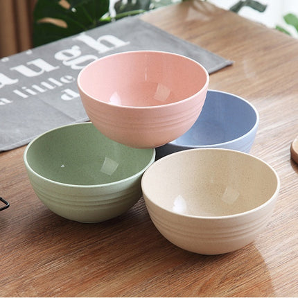 Household wheat straw meal bowl set